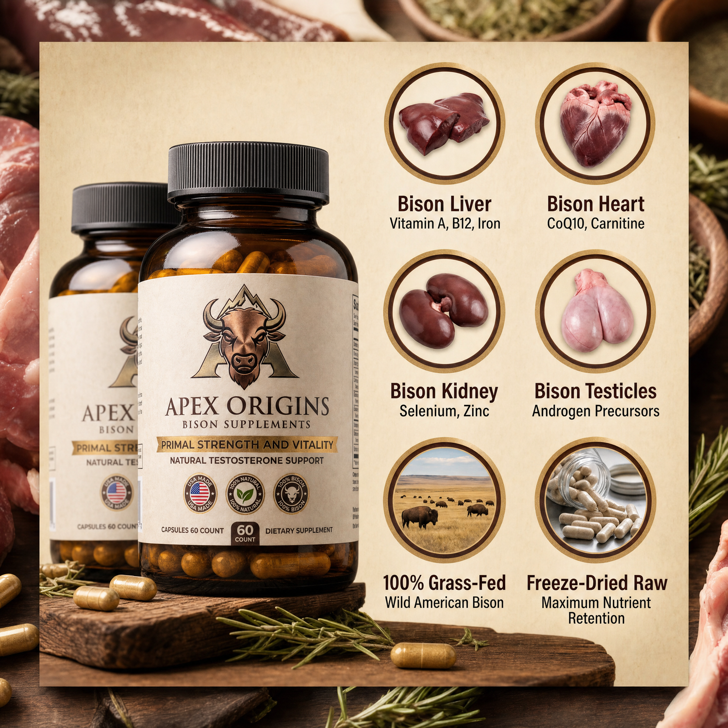 Apex Origin 100% Bison Supplement